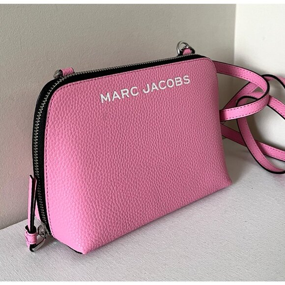 New Marc Jacobs Grind Crossbody Pouch Pebble Leather Petal Pink - Picture 4 of 5